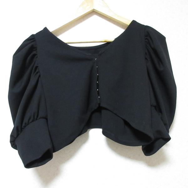 美品 22AW AMERI アメリ 3WAY VOLUME SLEEVE LAYERED TOP ショートトップス カーディガン シアータンクトップ セット F ブラック レディース 古着 中古 USED Ameri 美品 22AW AMERI アメリ 3WAY VOLUME SLEEVE LAYERED TOP