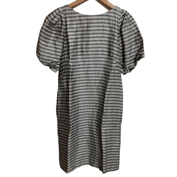 ADORE（アドーア） 美品 パフスリーブ ボーダー柄 リネンワンピース 