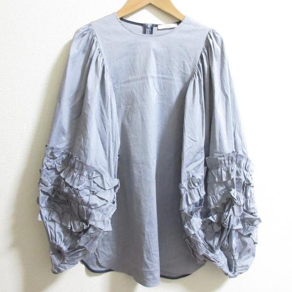 Yori 美品 23SS yori ヨリ 長袖 サークルフリルスリーブブラウス YR21