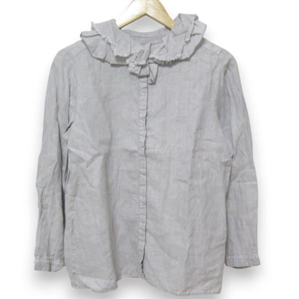 ✴︎nest Robe リネンカシュクールブラウス ライトブルー試着のみ✴︎ ✴︎nest Robe リネンカシュクールブラウス ライトブルー試着