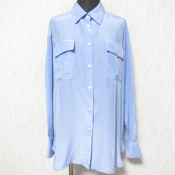ROPE’ - 美品 24AW ROPE ロペ シルクレーヨンデシンシャツブラウス GGH34000 F ブルー レディース 古着 中古 USED ROPE' 美品 24AW ROPE ロペ シルクレーヨンデシンシャツブラウス
