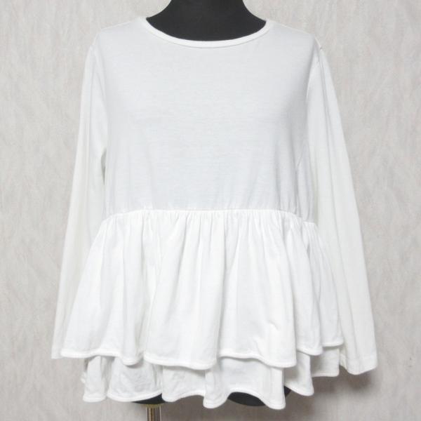 Yori 良品 ヨリ ペプラム ロングスリーブカットソー YR181-093AT-7 F