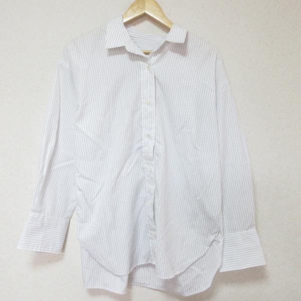 美品 23SS NOBLE ノーブル イージーケアオーバーシャツ ロングスリーブ 長袖 ブラウス 23050240603110 ホワイト レディース 古着 中古 Noble - 美品 23SS NOBLE ノーブル イージーケアオーバーシャツ