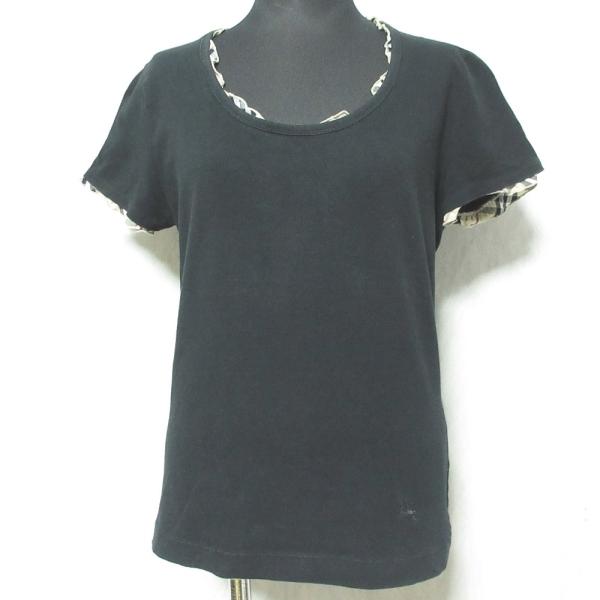 【新品・未使用品】バーバリーロンドン Tシャツ カットソー ノヴァチェック 黒 バーバリー ロンドン Tシャツ コットン ノバチェック Mサイズ