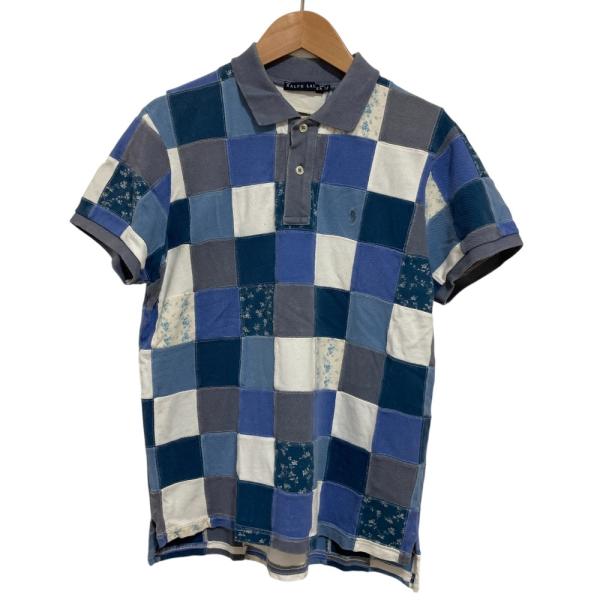 美品　ポロバイラルフローレン　クレイジーパターン　パッチワーク　半袖シャツ　L 美品 RALPH LAUREN ラルフローレン パッチワーク 半袖 ポロシャツ