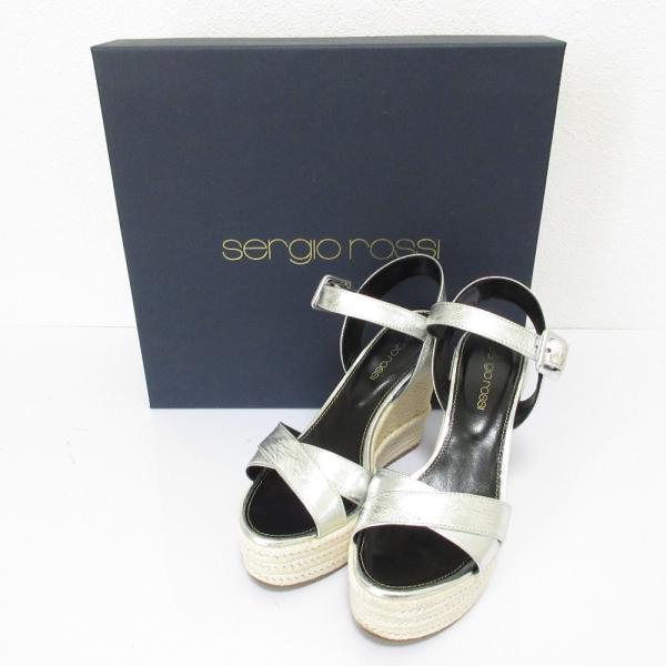 Sergio rossi（セルジオロッシ） 美品 Scarpe Donna レザー ウェッジ