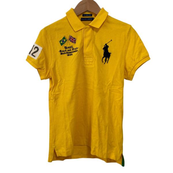 【極美品】ポロバイラルフローレン　半袖ポロシャツ　ビッグポニー　黄　ブラジル　s 美品 RALPH LAUREN ラルフローレン THE SKINNY POLO ビッグ