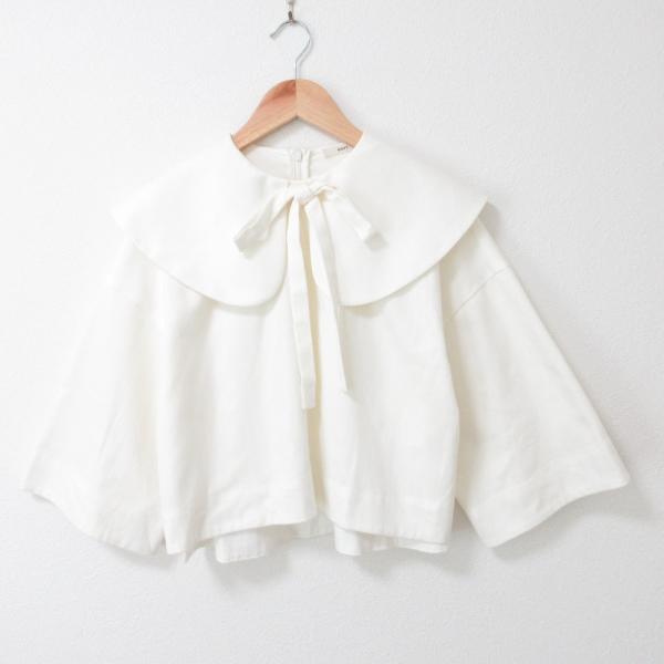 Yori 良品 23SS yori ヨリ デニム風ビッグカラーショートブラウス 七分