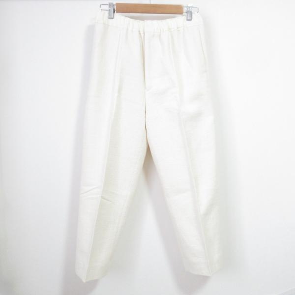 3175y美品 ドゥロワー 24SSナナコギャザーコットンツイードパンツ 春色♡ DRAWER（ドゥロワー） 美品 ラメ糸 九分丈 コットンナナコギャザー