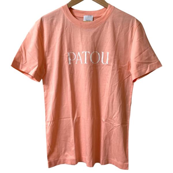 PATOU - 美品 24SS PATOU パトゥ ロゴプリント ショートスリーブ Tシャツ カットソー XS ピンク レディース 古着 中古 USED PATOU（パトゥ） 美品 24SS PATOU ロゴプリント ショートスリーブ T