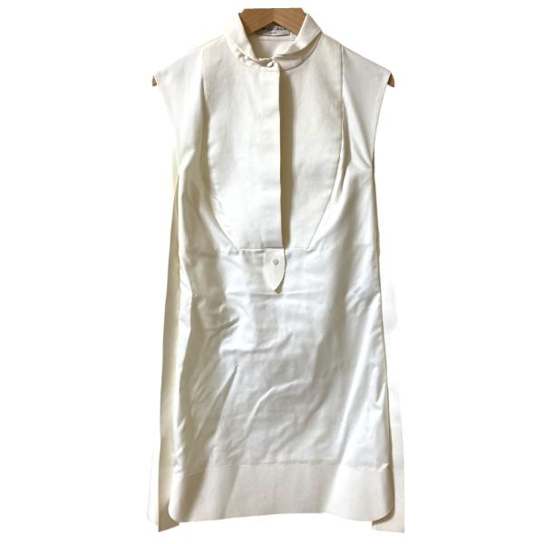 BALENCIAGA（バレンシアガ） 良品 ノースリーブ フレア ロングシャツ