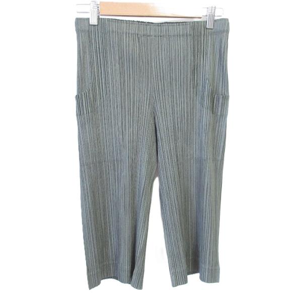 PLEATS PLEASE ISSEY MIYAKE◆ボトム/3 PLEATS PLEASE ISSEY MIYAKE◇ボトム/3/ポリエステル/GRY/PP23-JF666