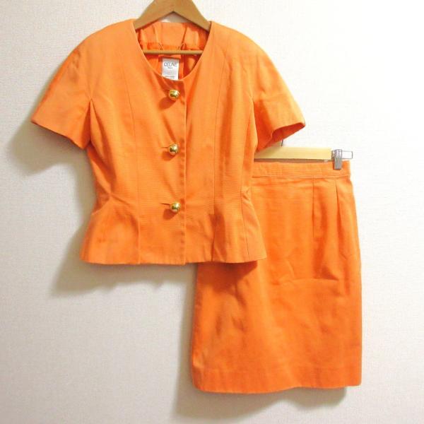 CELINE セリーヌ 半袖 ニット ヴィンテージ 馬車 オレンジ 45240-3_2923db38-e4c7-4149-