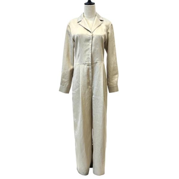 IENA 未使用 Maison メゾンイエナ サテンオールインワン 38 ベージュ  