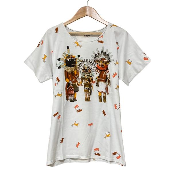 HERMES 美品 エルメス Kachinas カチナ 半袖 Tシャツ サイズ36  