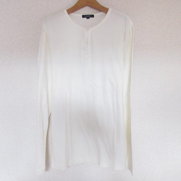 【美品】BURBERRY ホワイト 長袖カットソー M 新品未使用タグ付き】バーバリー ロゴ ロンT 長袖 - メルカリ