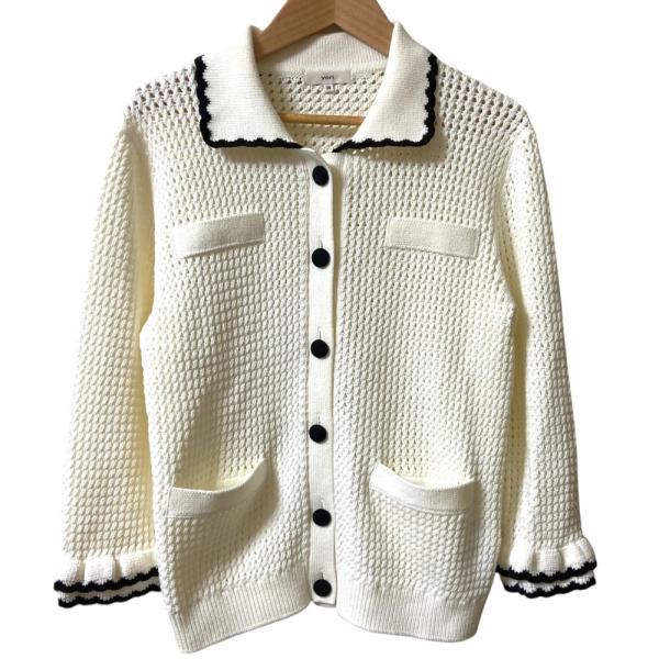 Yori 美品 25SS yori ヨリ コンパクトクロシェニットジャケット YR35