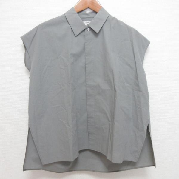 BLAMINKブラミンクラウンドカラーノースリーブブラウス 36 BLAMINK 美品 24SS BLAMINK ブラミンク レギュラーカラー ノースリーブ
