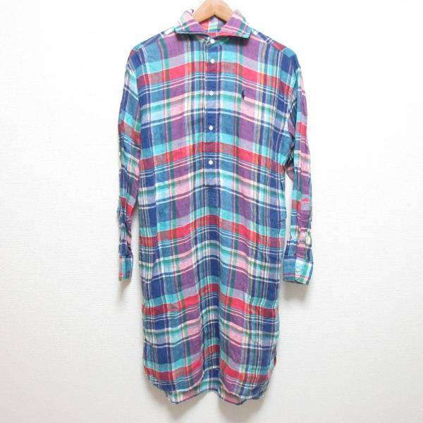 POLO RALPH LAUREN 美品 ポロラルフローレン チェック柄 リネン