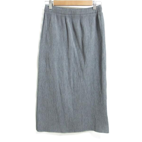 ISSEY MIYAKE me フレアスカート ダークグレー me ISSEY MIYAKE 未使用 25SS イッセイミヤケ ミー MIX FINE KNIT