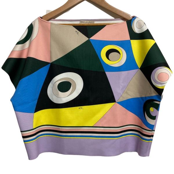 EMILIO PUCCI（エミリオプッチ） 美品 幾何学柄 クロップドブラウス