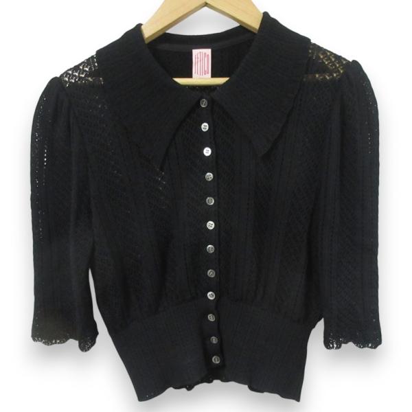 FETICO（フェティコ） 美品 LACE KNIT SHORT-SLEEVED CARDIGAN