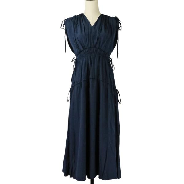 CELFORD カシュクールリボンノースリーブワンピース 36 セルフォード CELFORD（セルフォード） 美品 25SS CELFORD カシュクールリボン