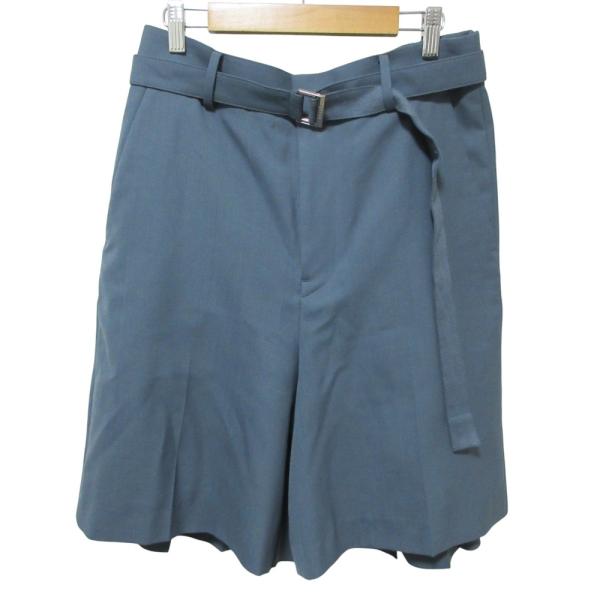 sacai（サカイ） 美品 Suiting Shorts ベルト ワイドショートパンツ