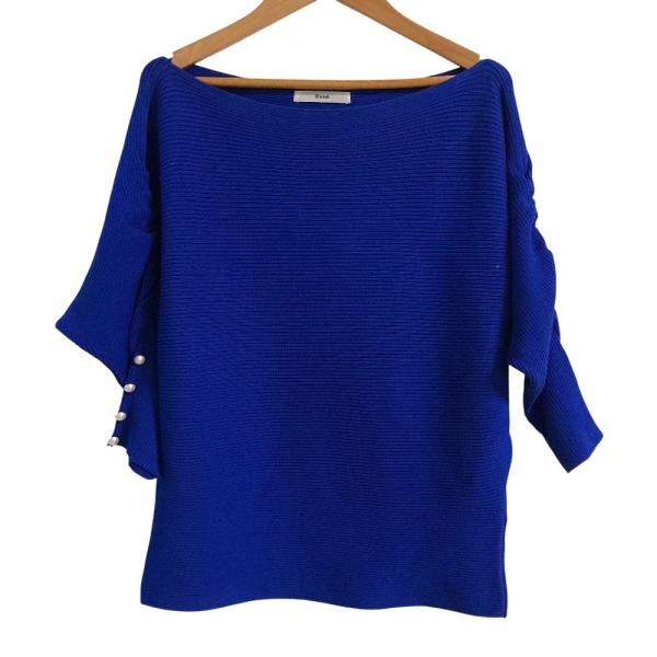 Rene（ルネ） 美品 パールボタン袖 ニット カットソー 6922070 サイズ