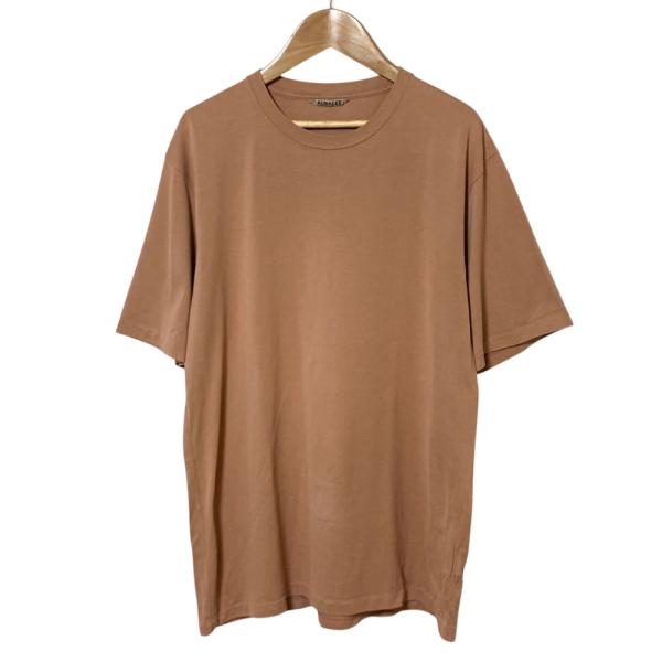 美品 AURALEE オーラリー SUPER FINE COTTON SALT SHRINK PIQUE BIG TEE Tシャツ A21ST02BY サイズ1 オレンジベージュ レディース 古着 中古 USED AURALEE（オーラリー） 美品 SUPER FINE COTTON SALT SHRINK PIQUE BIG