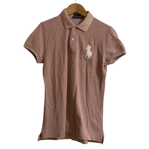 新品 POLO RALPH LAUREN ポニー レザーチャーム ピンクベージュ 美品 Ralph Lauren ラルフローレン THE SKINNY POLO ビッグポニー