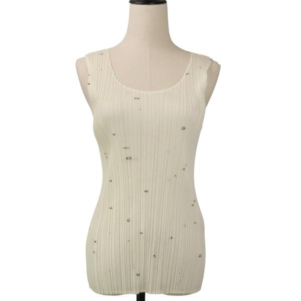 PLEATS PLEASE イッセイミヤケ ノースリーブカットソー サイズ3 PLEATS PLEASE（プリーツ プリーズ） 美品 PLEATS PLEASE ISSEY MIYAKE