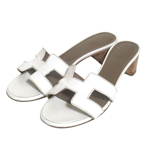 HERMES（エルメス） 良品 オアジス Hモチーフ レザーサンダル サイズ38