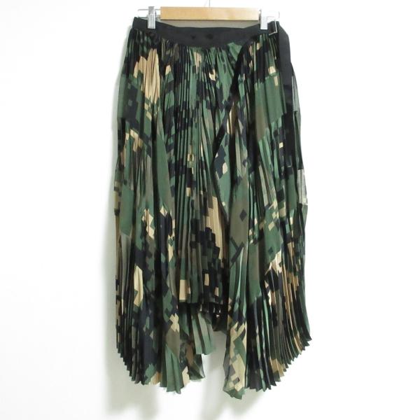sacai デジタル　カモフラ　スカート　デジカモ　サカイ　ボトムス sacai（サカイ） デジカモ プリーツラップスカート 17-03284 サイズ2