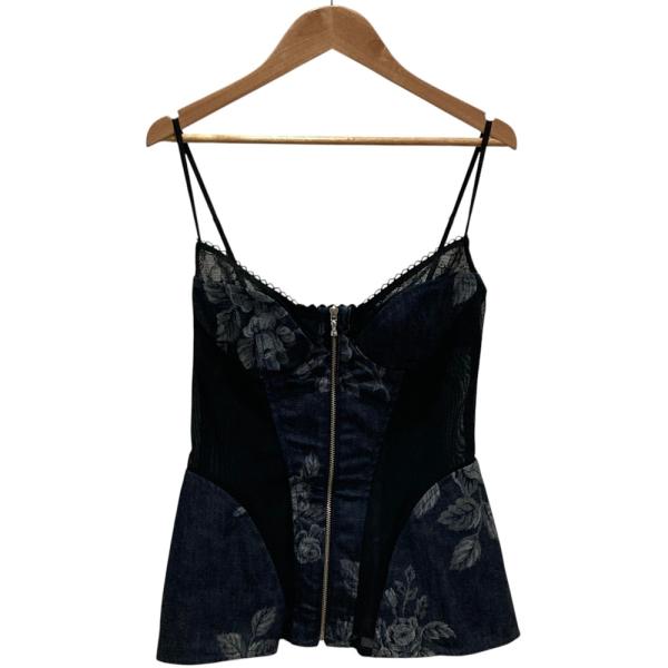 FETICO（フェティコ） 良品 25SS ROSE DENIM BUSTIER 花柄カットワーク