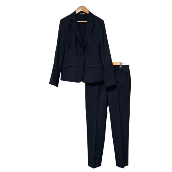 美品 ANCHOR WOMAN アンカーウーマン テーラードジャケット パンツ セットアップ スーツ サイズ9/11 ネイビー レディース 古着 中古