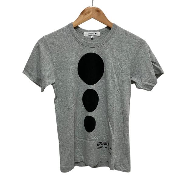 美品 COMME des GARCONS speedo コムデギャルソン スピード コラボ クルーネック Tシャツ カットソー OQ-T123 サイズM グレー レディース 古着 中古