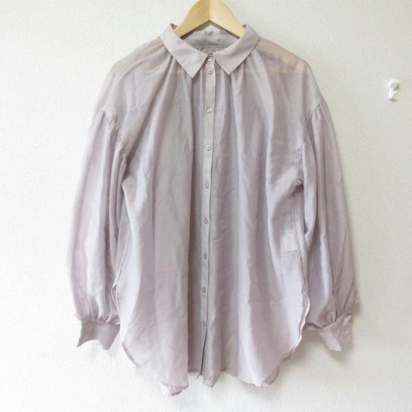 CADUNE 美品 カデュネ デザインスリーブ 長袖 シアーブラウス