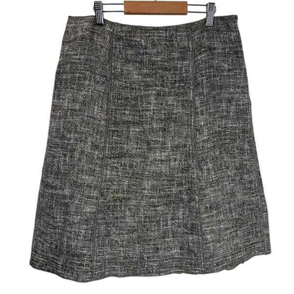 LOUIS VUITTON スカート 38美品　ツイード LOUIS VUITTON 美品 ルイヴィトン リネン シルクブレンド ひざ丈