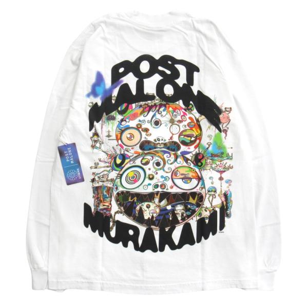 POST MALONE×村上隆 長袖 Tシャツ 2XL ブラック ポストマローン 新品 POST MALONE 村上隆 ロングスリーブ ロンT フラワー 2XL