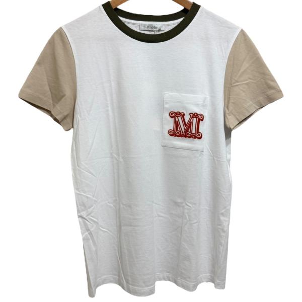 Max Mara（マックスマーラ） 未使用 グラム バイカラー 半袖 ロゴ T