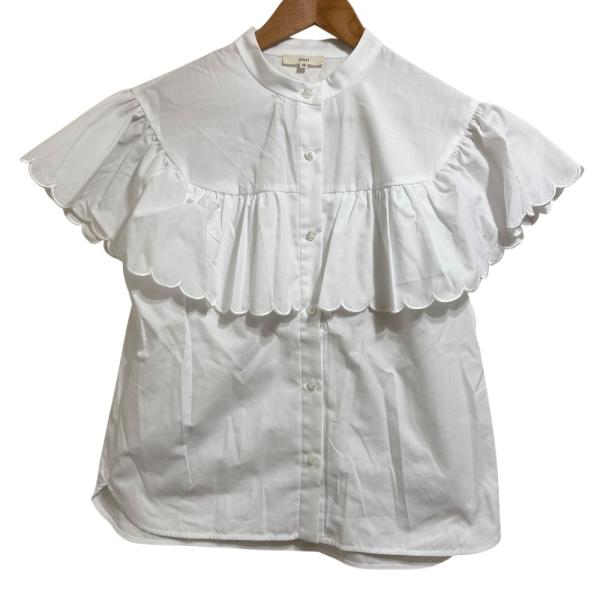 Yori 美品 ヨリ スカラップスリーブ ブラウス YR21-24052SM サイズ38