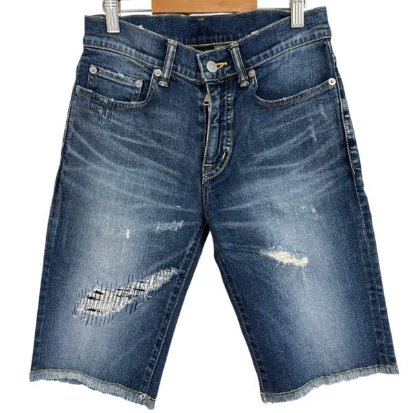 AKM 美品 エイケイエム STRETCH CRASH DENIM 9OZ ストレッチ ショート