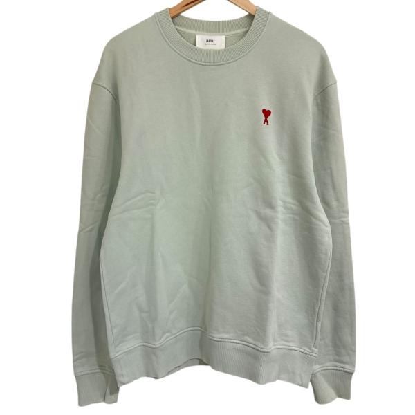 美品 ami paris アミパリス 刺繍 クルーネック スウェット トレーナー