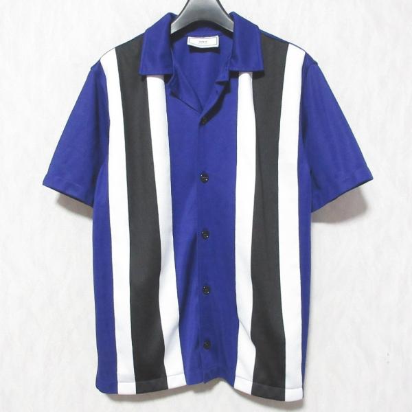 美品 Ami Paris アミパリス オープンカラー ジャージー シャツ E18J589