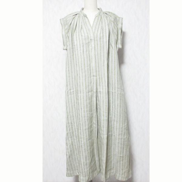 ebure 美品 25SS ebure エブール リネン ストライプ柄 プルオーバー