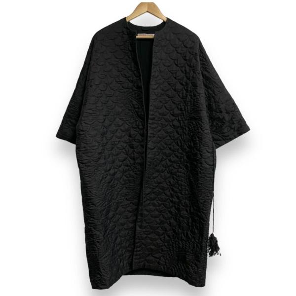 TOWAVASE 2019 シルクキルトローブコート　ブラック TOWAVASE silk quilt robe | nii-B | WEBSHOP