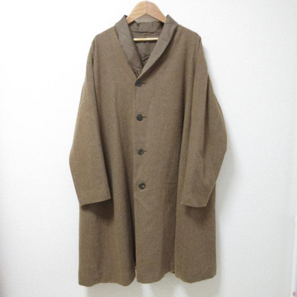 良品 JURGEN LEHL ヨーガンレール ウール100％ ショールカラーコート M