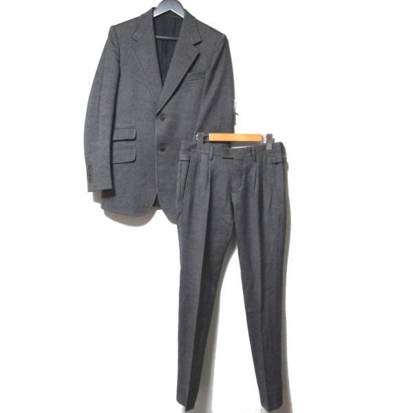 【美品】GUCCI グッチ グレースーツ ジャケット＆パンツ 28E7FL 美品】GUCCI グッチ グレースーツ ジャケット＆パンツ 28E7FL