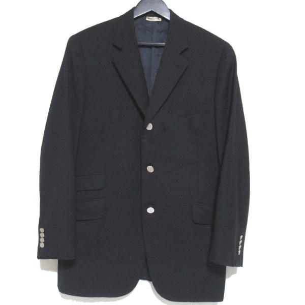 エルメス　HERMES 金ボタン　テーラードジャケット カシミヤ　紺ブレ kigaeru_20009610040